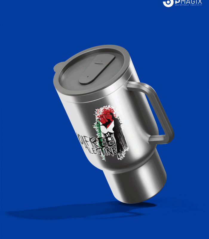 HANDLE CUP THERMOS - Free Palestine